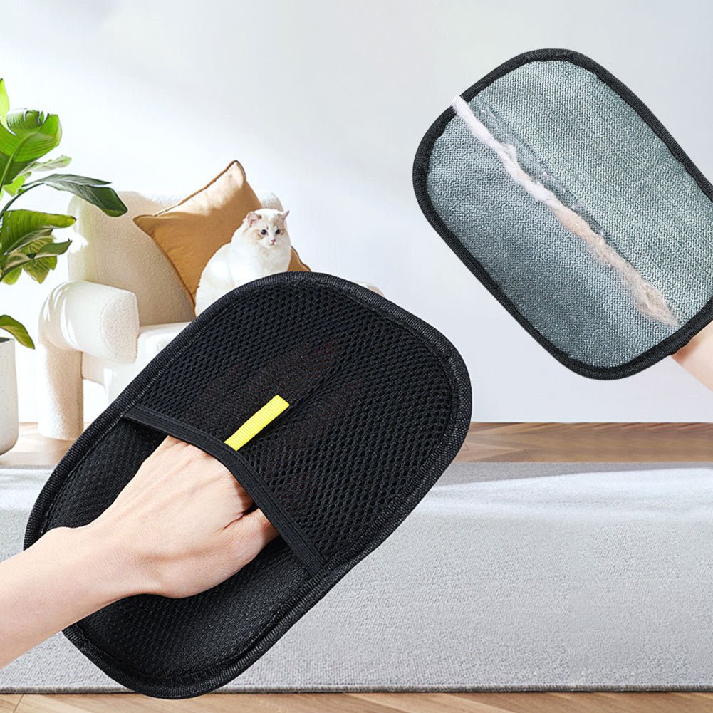 2-in-1 Pet Hair Remover Mitt and Deshedding Brush Glove for Dogs, Cats, and More - silverfoxgoods